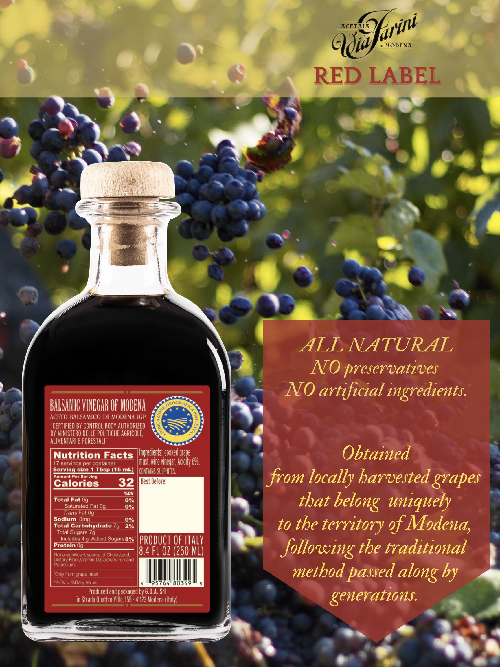 Via Farini Balsamic Vinegar of Modena - Red Label - Image 5